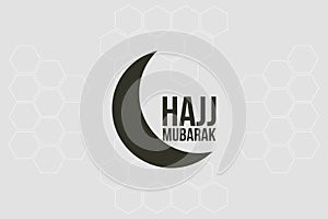 Hajj Mubarak typography vector background design.Â 